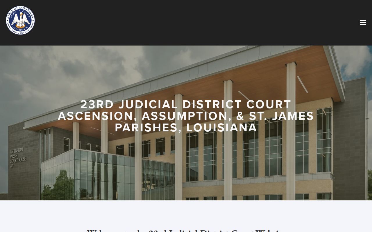 Ascension Parish court docket Twenty-Third Judicial District Court overview
