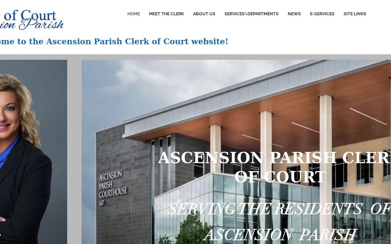 Ascension Parish court docket clerk office and public access information