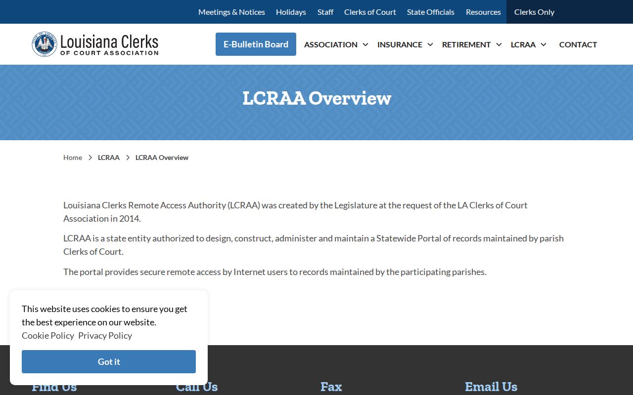 Ascension Parish case search information from the Louisiana Clerks Remote Access Authority