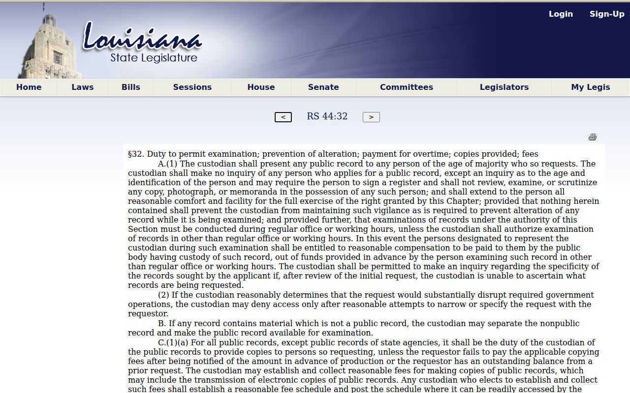 Ascension Parish court records Louisiana copy procedure law